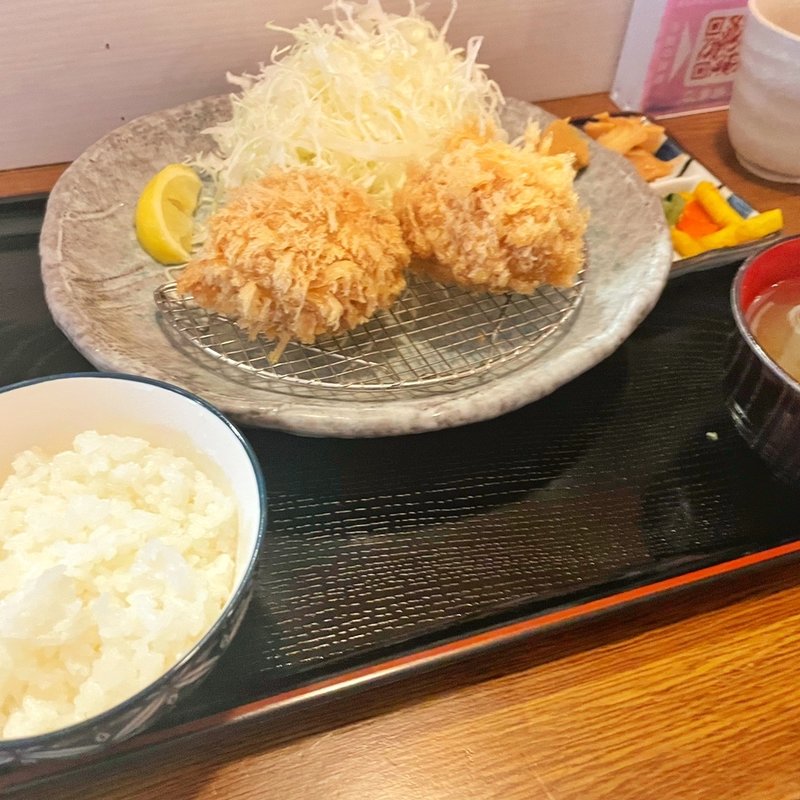 牛100%メンチカツ定食(トンカツ洋食酒房フライ)