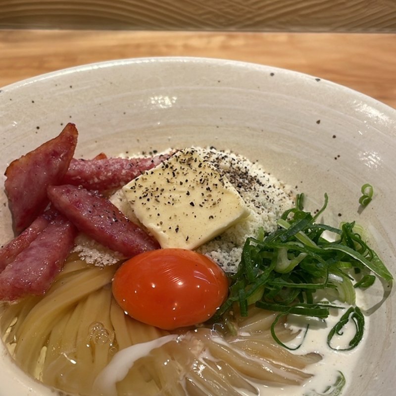 カルボナーラうどん(うどん屋 新堀)
