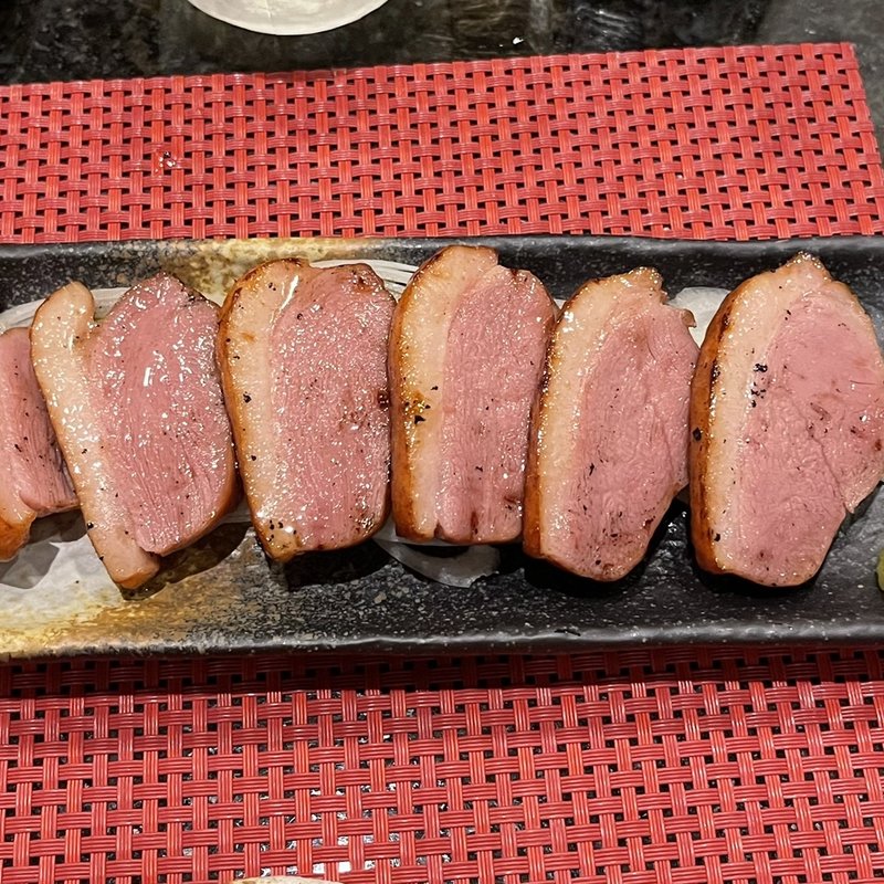 合鴨スモークの炙り(炭火焼鳥 鳥將)