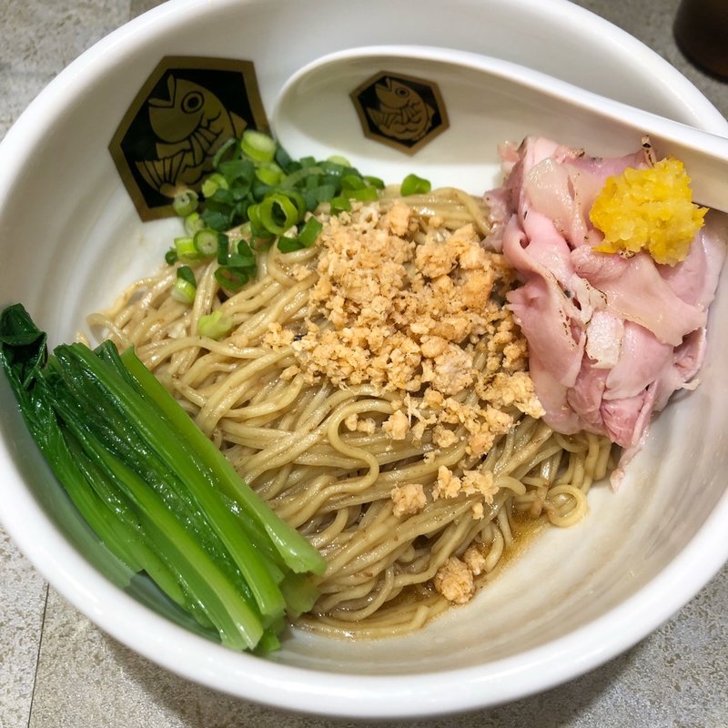 サーモン油そば(真鯛らーめん 麺魚 代々木上原店)