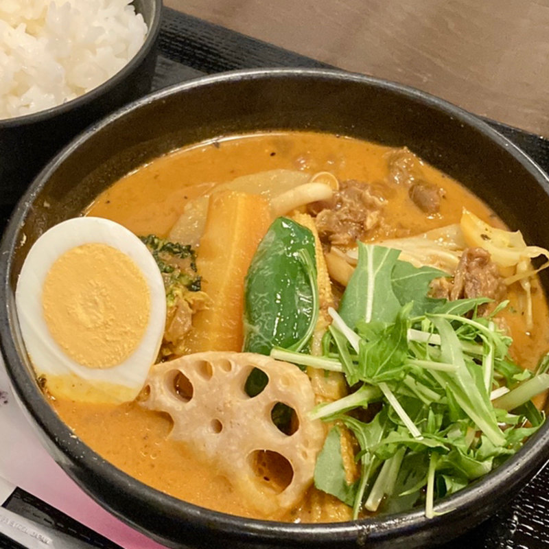 スープカレー9種の野菜と牛すじ(ココナッツミルクスープ)(大衆食堂　こうき屋)