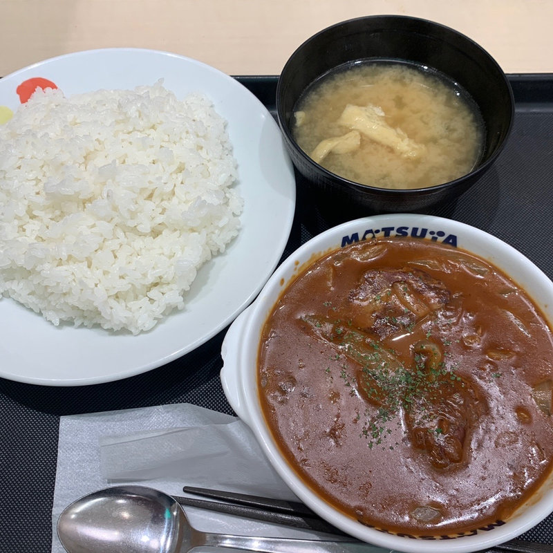 カットステーキのハッシュドビーフ(松屋 新宿大ガード店 )