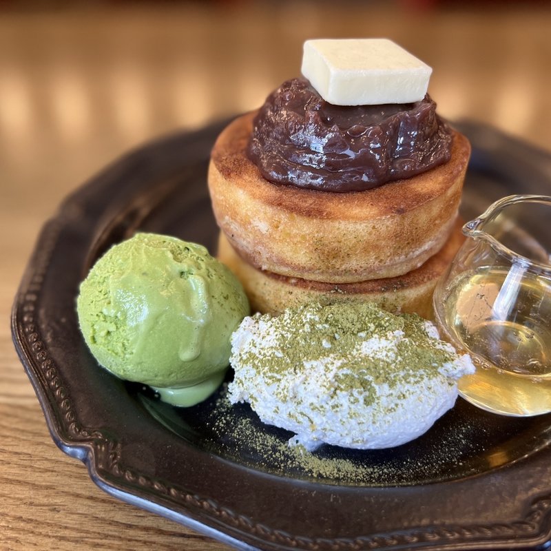 あんバターパンケーキ(みつばちCOFFEE)