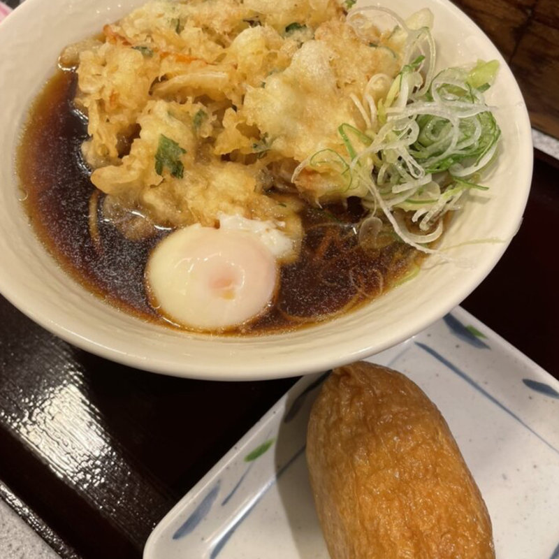 天玉そばといなり寿司(そば処 かめや 新橋店)