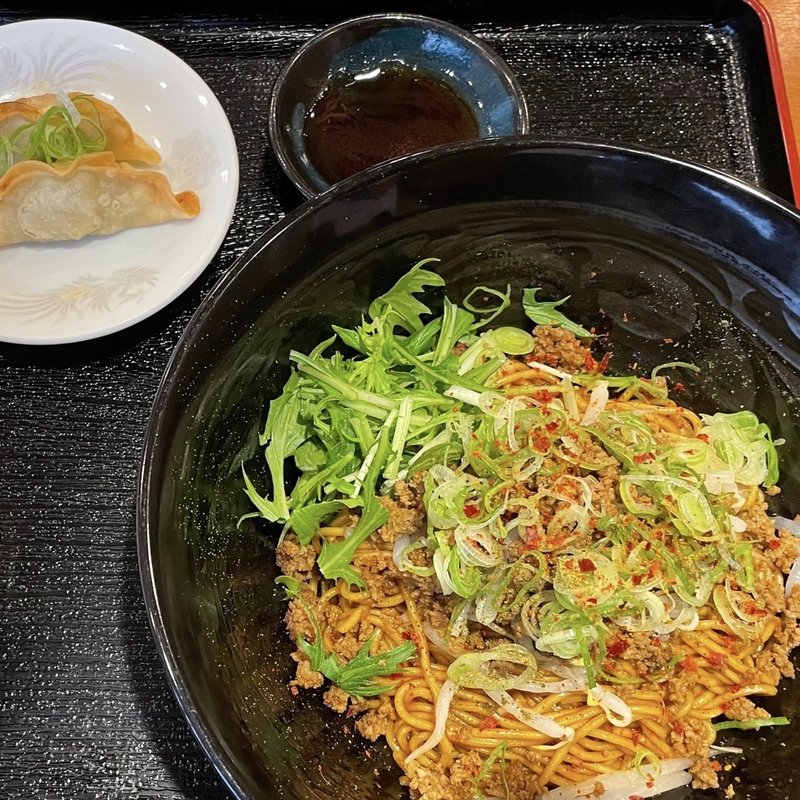 汁無し坦々麺セット(翠香)