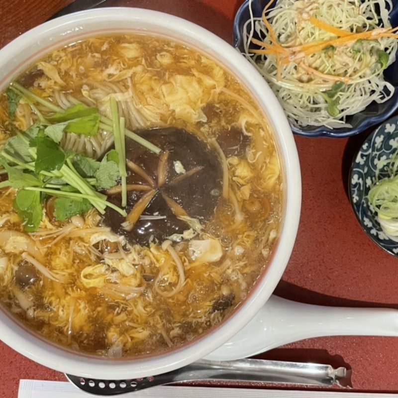きのこあんかけそば(福田屋)