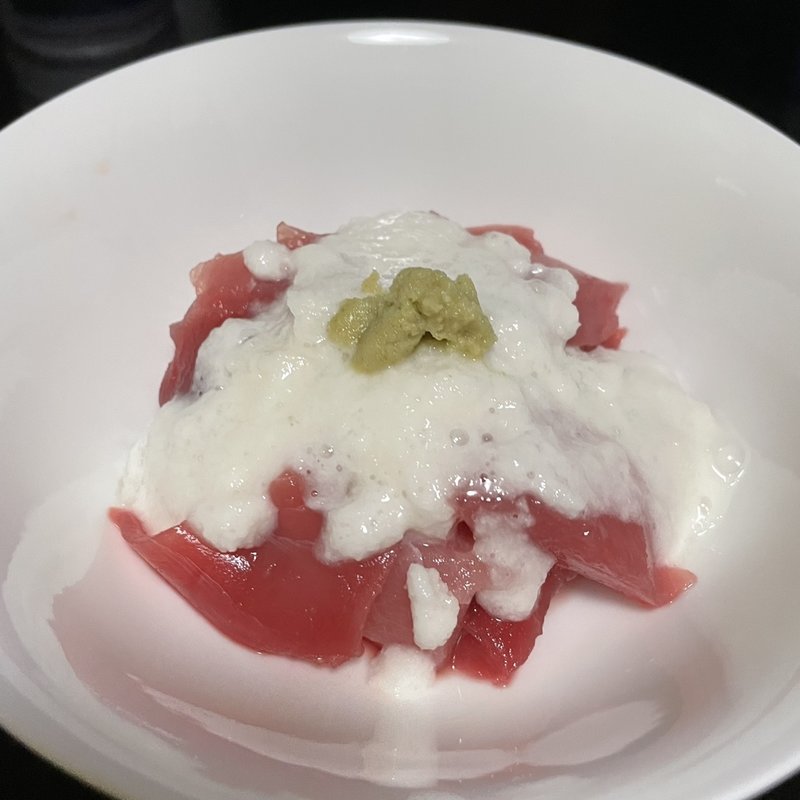 まぐろ山かけ(自宅)