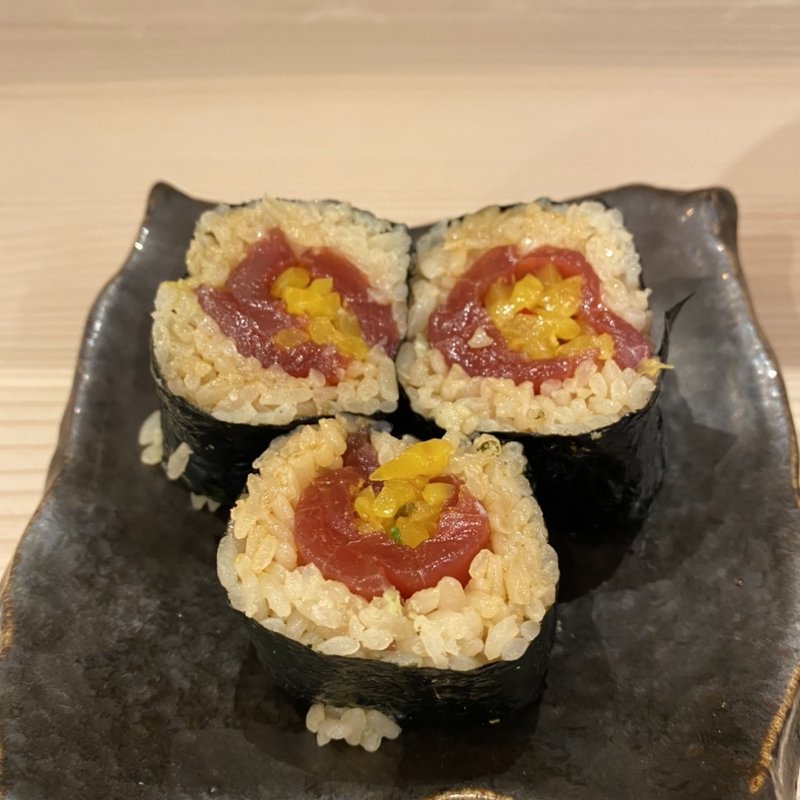 トロたく3貫(鮨ららぁー麺釣りきん鶴屋町店)