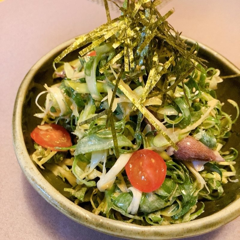 あん肝ドレッシングの葱サラダ(和創作 悠生 （ゆうき）)