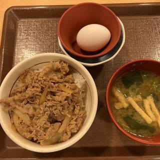ミニ牛丼と玉子セット(すき家 府中浅間店 )