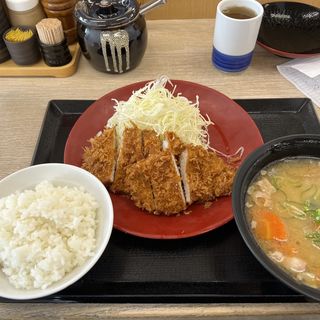 ダブルロースカツ定食(かつや 小金井前原店)