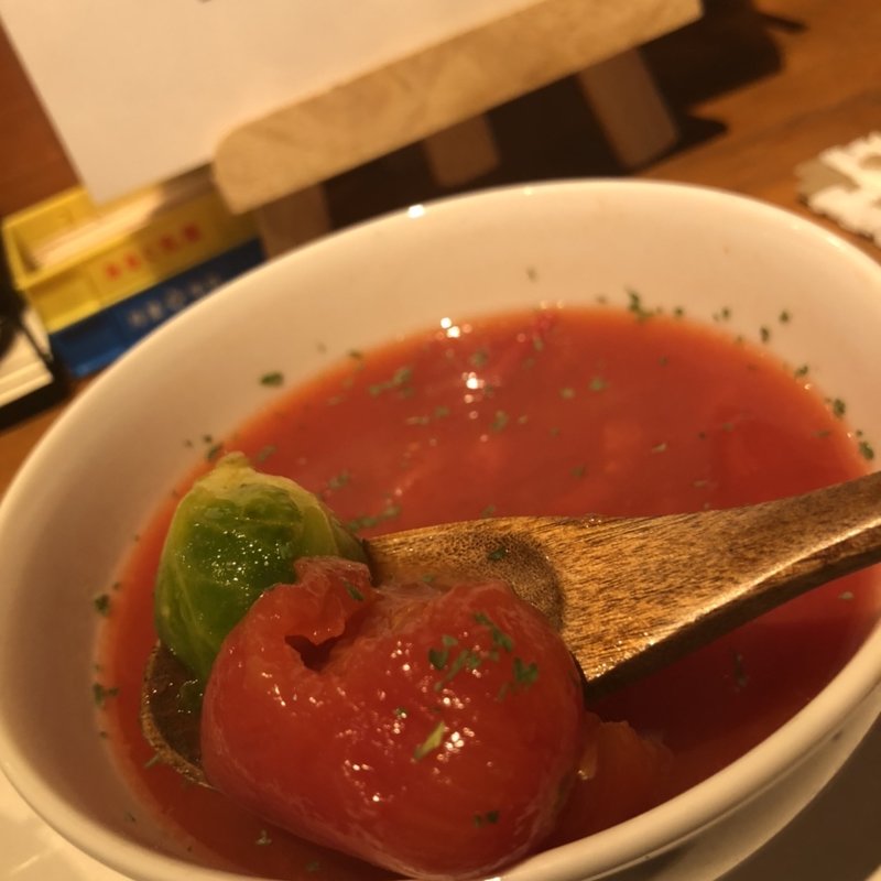 お口さっぱりミネストローネ(大阪 かつ丼 ちよ松道頓堀本店( 大盛り ・ デカ盛り ) 難波)