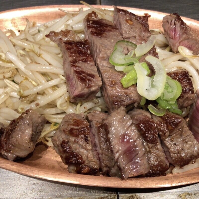 アンガス牛ステーキ定食(鉄板焼き　寿々の助)