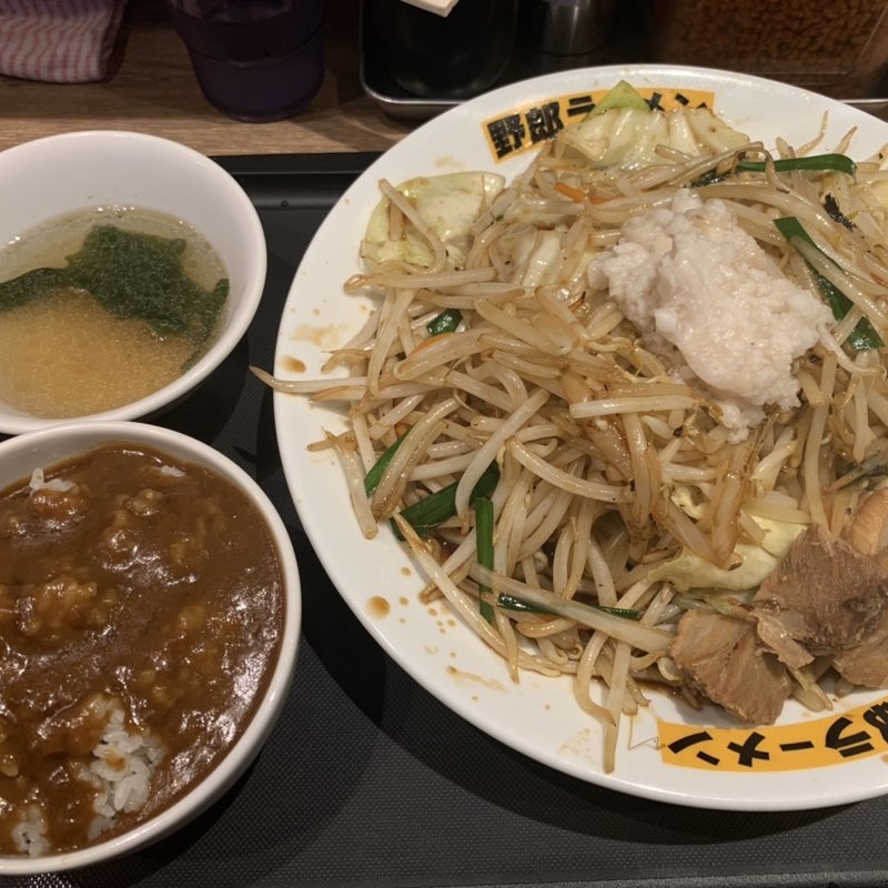 野菜炒め定食(野郎ラーメン 秋葉原店 )