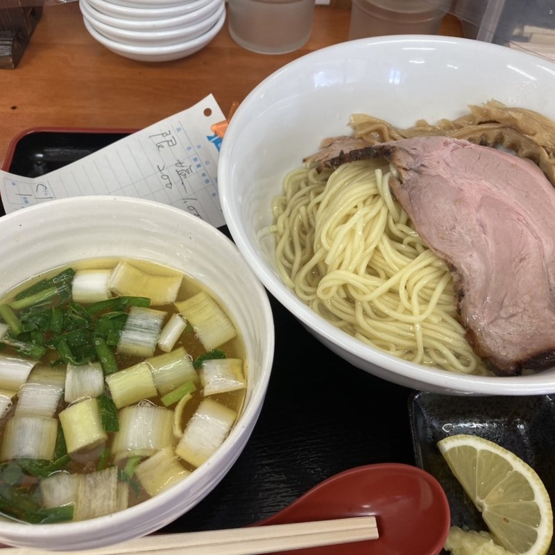 丸鶏の追い出し汁と牡蠣昆布水つけ麺塩(栃木中華そば 神志)