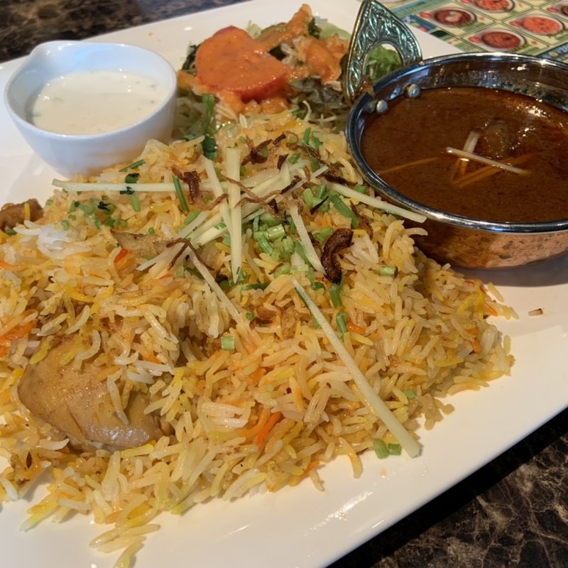 チキンビリヤニ＆カリーセット(ナワブ ダイニングカフェ)