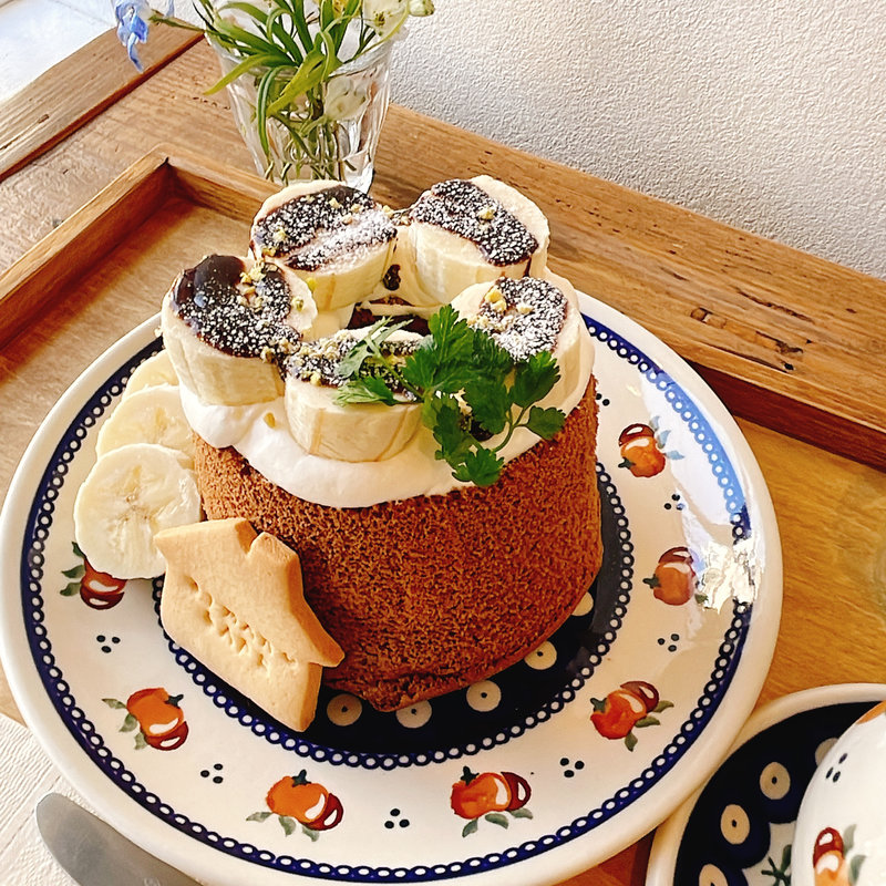 バナナシフォンケーキ(しまこカフェ)