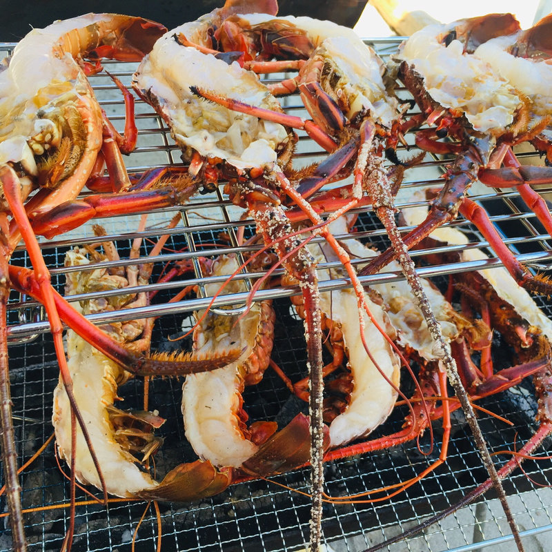 活き伊勢海老の炭火焼き(B・B13BAR （ビー・ビー サーティーン バー）)