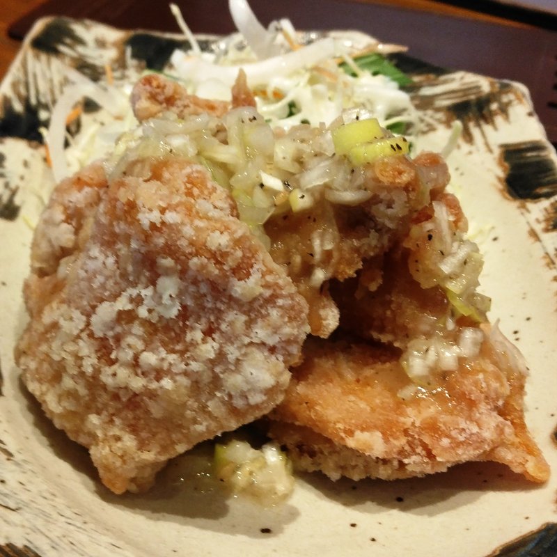 揚げ鶏ネギ塩ダレ(いまここ和食 武屋食堂 北目町店)