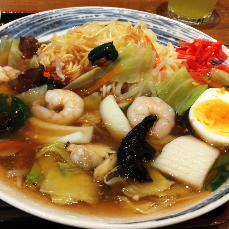 海鮮あんかけ焼きそば(いまここ和食 武屋食堂 北目町店)