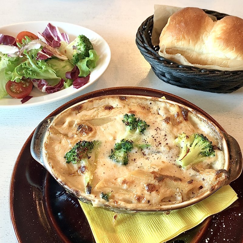 天然海老とマッシュルームの濃厚グラタンランチ(テラスカフェＴＵＦＦE大丸心斎橋)