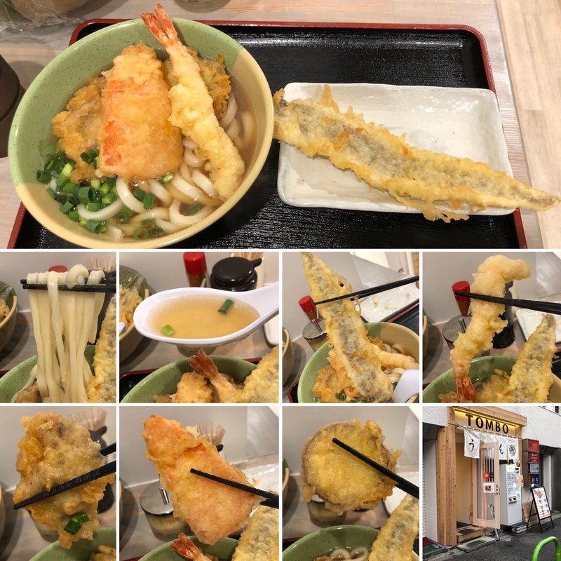 天ぷらうどんとアナゴ天(TOMBO)