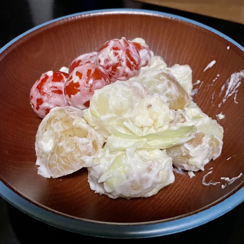 新じゃがポテサラ(自宅)