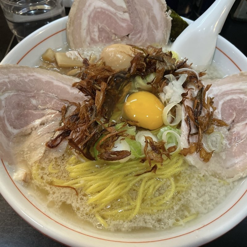 塩コッテリ、大盛り、つけたま(一条流がんこ総本家分家荒木町)