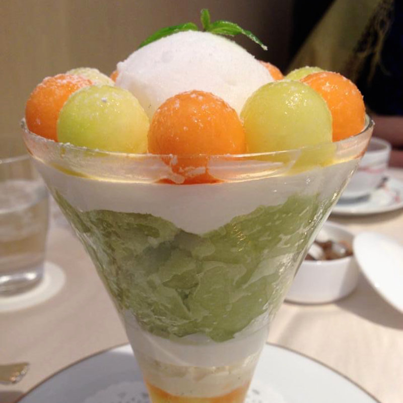 メロンパフェ(銀座・和光アネックス ティーサロン)