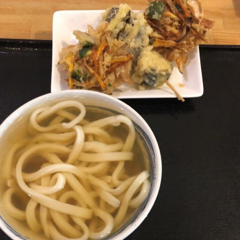ひやかけうどん小(かき揚げトッピング)(本格さぬきうどん　穂乃香 )