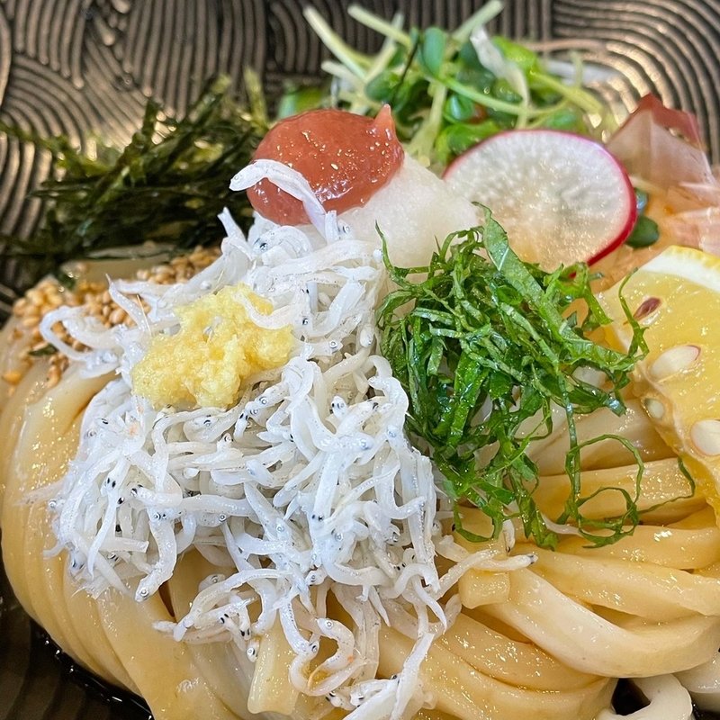 しらすの梅おろし生醤油うどん(うどんとお酒 土麦)