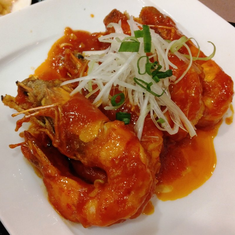 有頭海老のチリソース(虎包 仙台長町店  （フーパオ）)