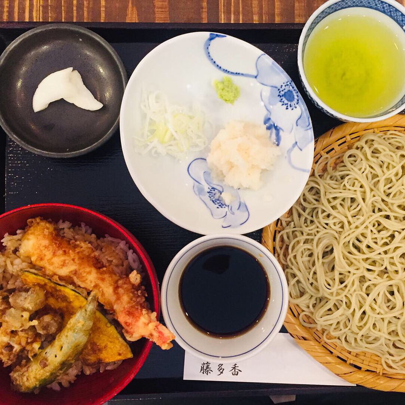 辛みそばとミニ天丼(手打ちそば 藤多香 )