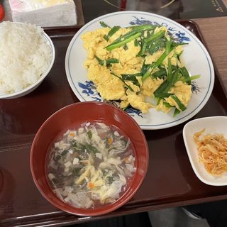 ニラと玉子炒め　ランチ(福満坡美食)