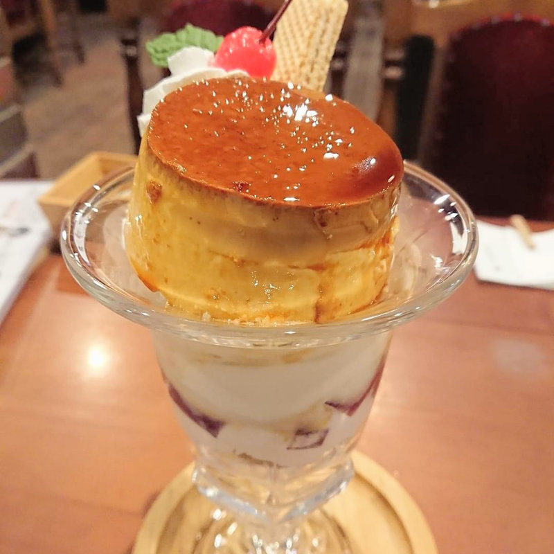 プリンパフェ(琥珀喫茶 )