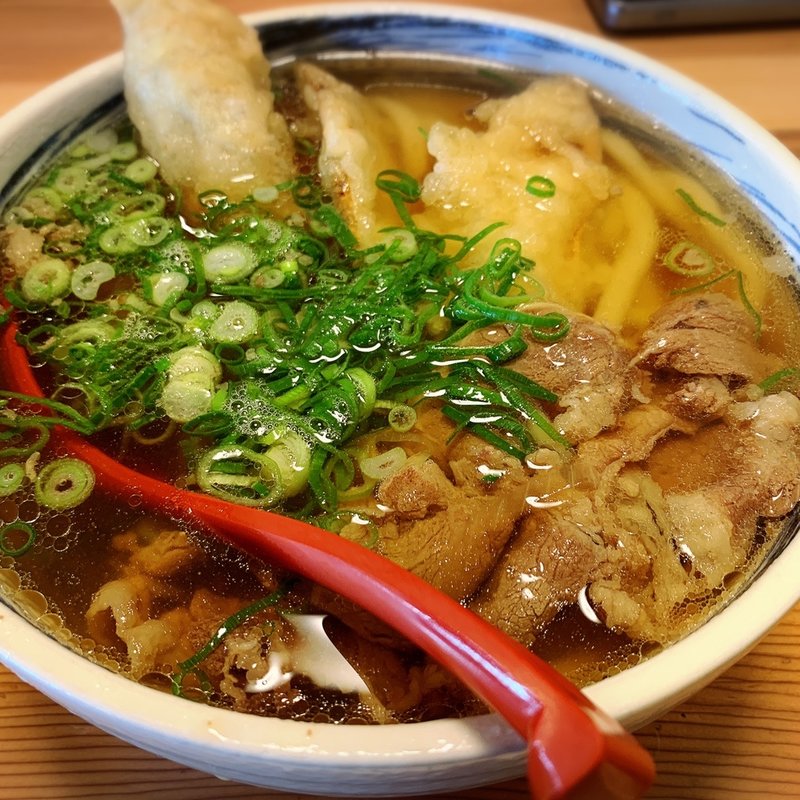 肉ごぼう天うどん(山ちゃんうどん)