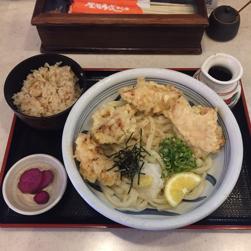 鶏天ぶっかけ定食(釜揚げうどんやしま 守口本店 )