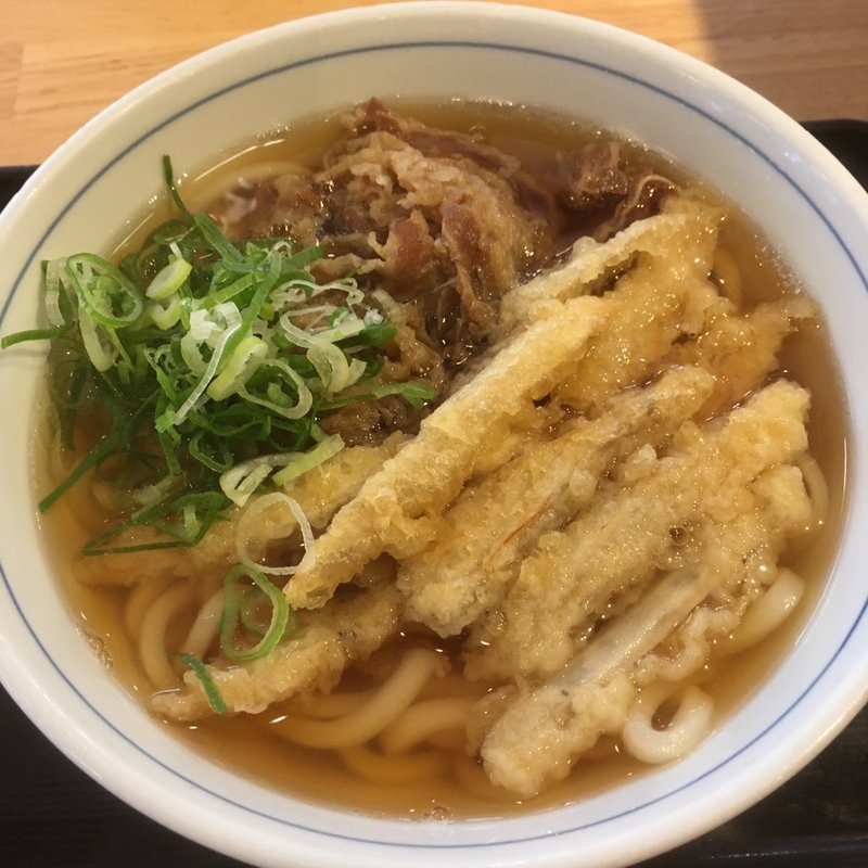 肉ごぼう天うどん(ウエストうどん)