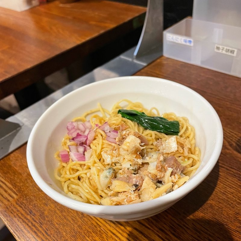 貝油和え玉(貝出汁らぁ麺 虎武)