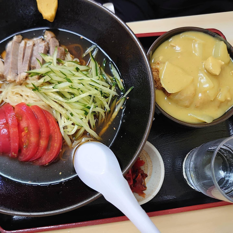 冷やし中華 チビカツカレー(松島軒 )