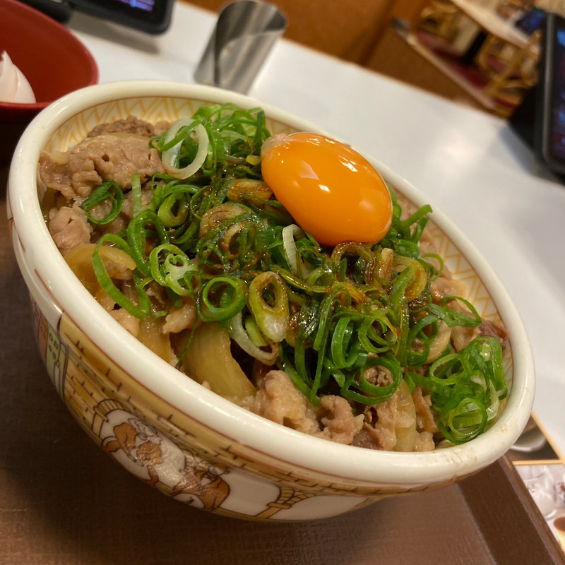 ねぎ玉牛丼 大盛(すき家 多摩乞田店 )