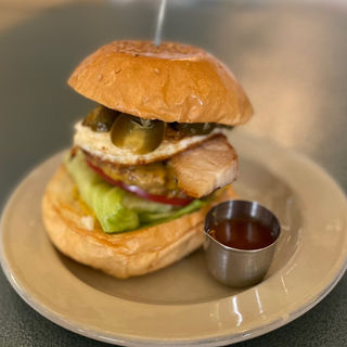 Smoke Bacon Cheese Egg Burger(6DegreesMarket)