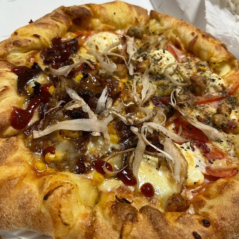 韓国カルビとなんかのハーフとオニポテ(ピザ・サントロペ淀川店)