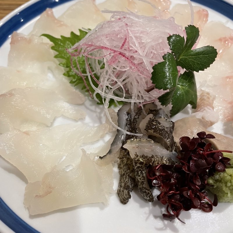 おこぜの薄造り(鈴亭 （リンテイ）)