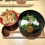 ミニ天丼と滋養宇治抹茶蕎麦(とうふ旬菜 心音)