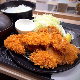 ロースかつ＆ささみかつ2枚定食(松のや 仙台中央店)