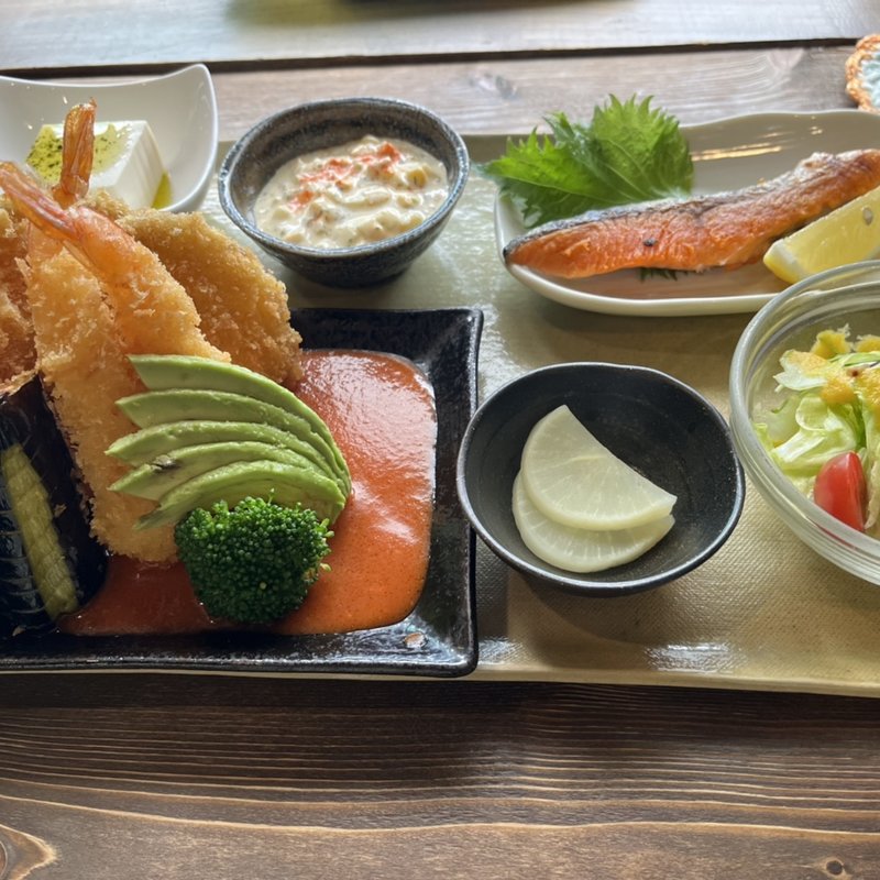 Bいろいろフライ（チキン・エビ・ナス・かぼちゃ・さつまいも）(ハチミツボタン )