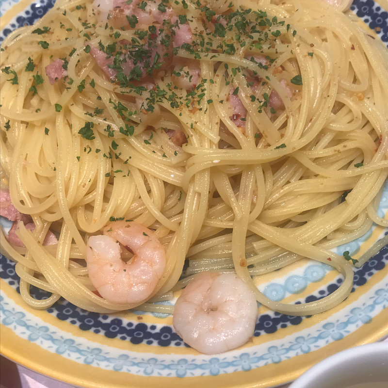たっぷり海老と熟成ベーコンのペペロンチーノ(パステル 丸井錦糸町店 （PASTEL）)