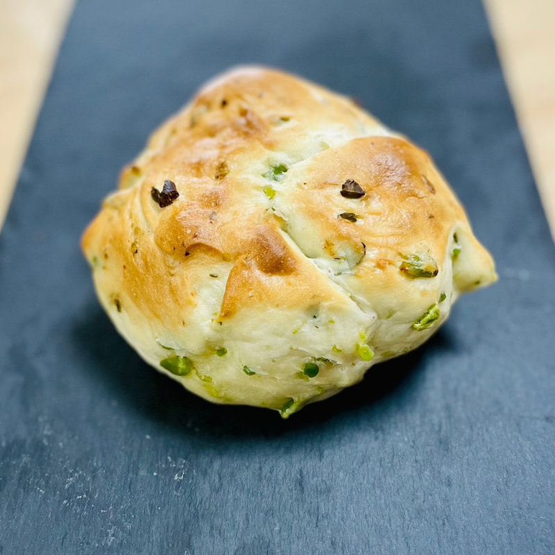 ベーグル　枝豆わさびクリームチーズ(ブランジェリーケン)