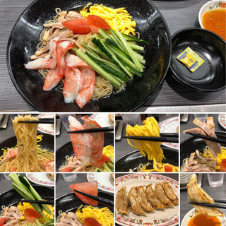 冷し中華と餃子(餃子の王将　中野店)